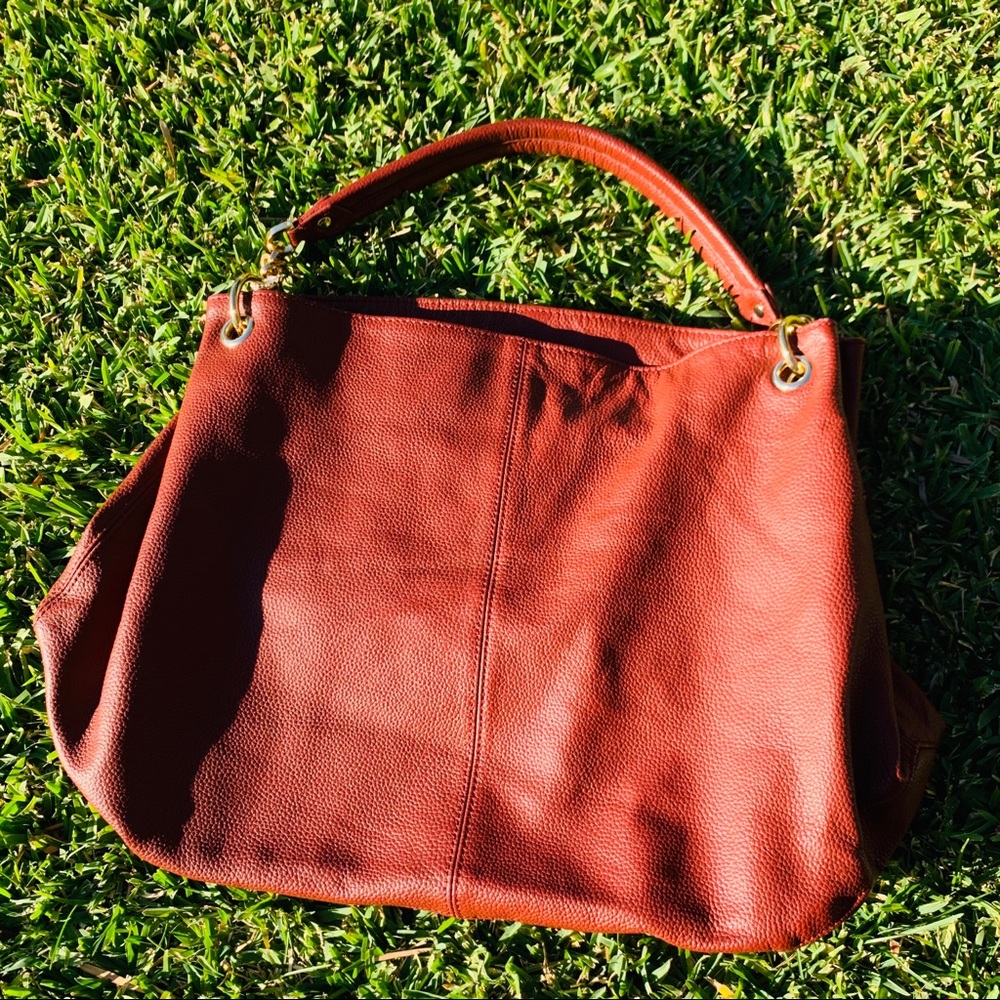 ✨🧡Cuore&Pelle NWOT BrickBrown Genuine Leather Bag - Picture 8 of 8